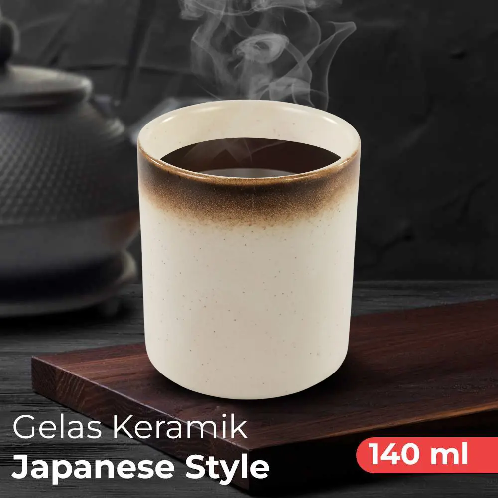 [PCGC002-C] A2 White 140ml Gelas Cafe Keramik