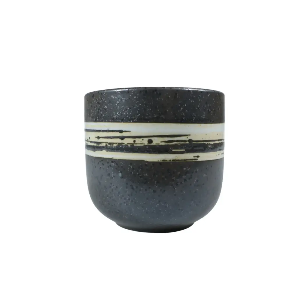 [PCGC021-C] KL2 Black White Brush 200ml Gelas Cafe