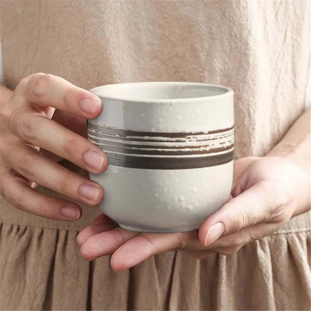 KL2 Brown White Brush 200ml Gelas Cafe