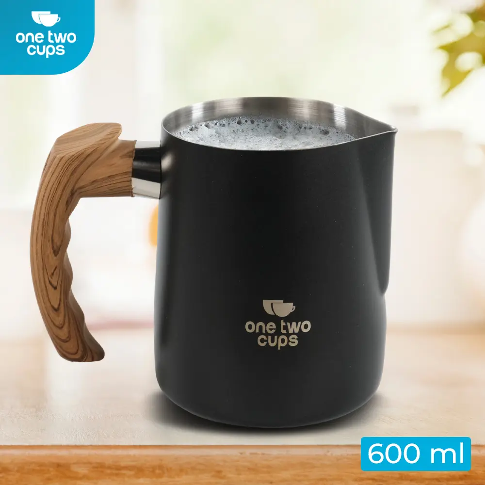 LS9 Black 600ml Milk Jug Gagang Kayu