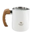 LS9 White 600ml Milk Jug Gagang Kayu One Two Cups
