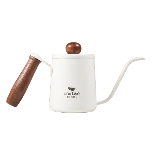 OTC36 White 350ml Teko Leher Angsa Gooseneck Kettle One Two Cups