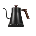KT90 Pro Black 900ml Teko Leher Angsa Gooseneck Kettle One Two Cups