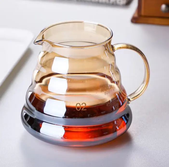 [PKSPO036] XGS60 Yellow 600ml Pour Over Coffee Server One Two Cups