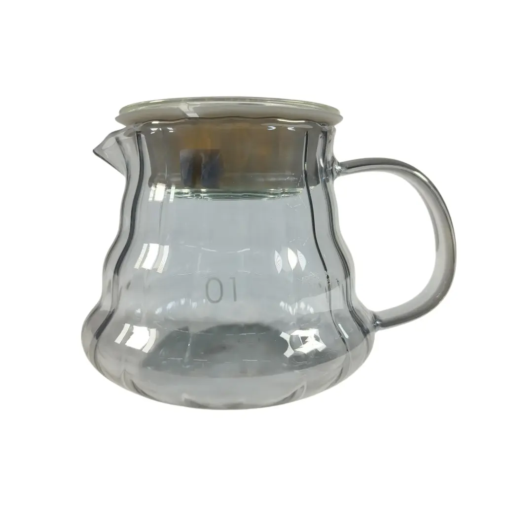 XGS36 Black Smoke 360ml Pour Over Coffee Server + Lid One Two Cups