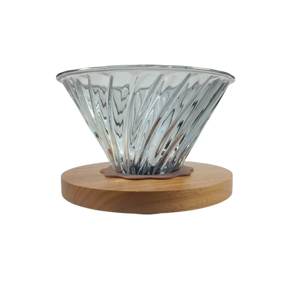[PKDV025] VD05WS Dark Gray Dripper Walnut Tray 1-4 Cups One Two Cups