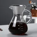 YDKT001 600ml Pour Over Coffee Server + Filter One Two Cups