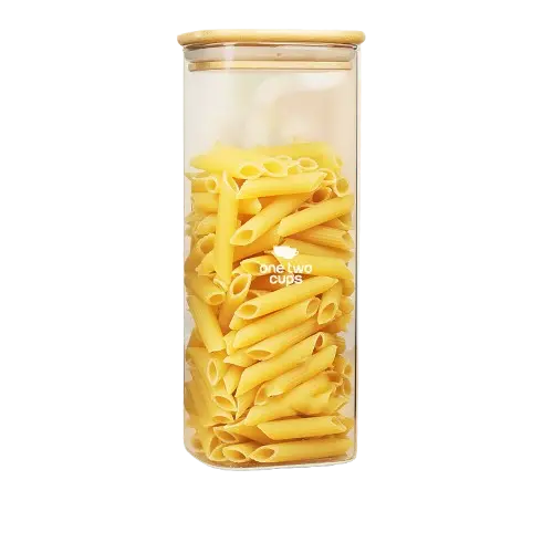 HC1019 1L 8x8x20 Toples Kaca Kedap Udara One Two Cups