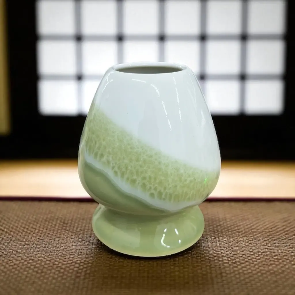 D40 Green Matcha Chasen Holder One Two Cups