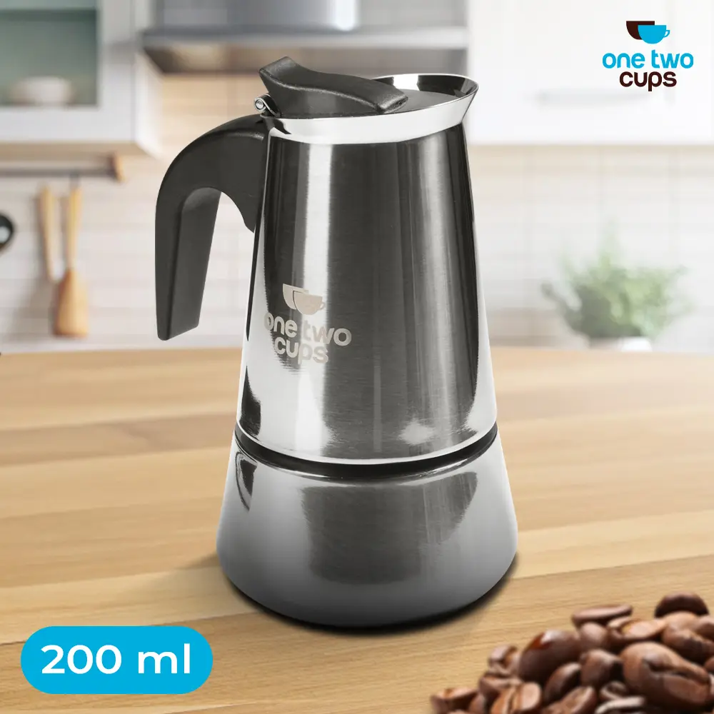 Z21 Moka Pot Bulat 200ml / 4 Cups Espresso Coffee Maker Stovetop One Two Cups