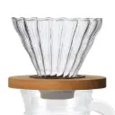 SD8106 FMA Transparent Dripper Straight Pattern Bamboo Tray