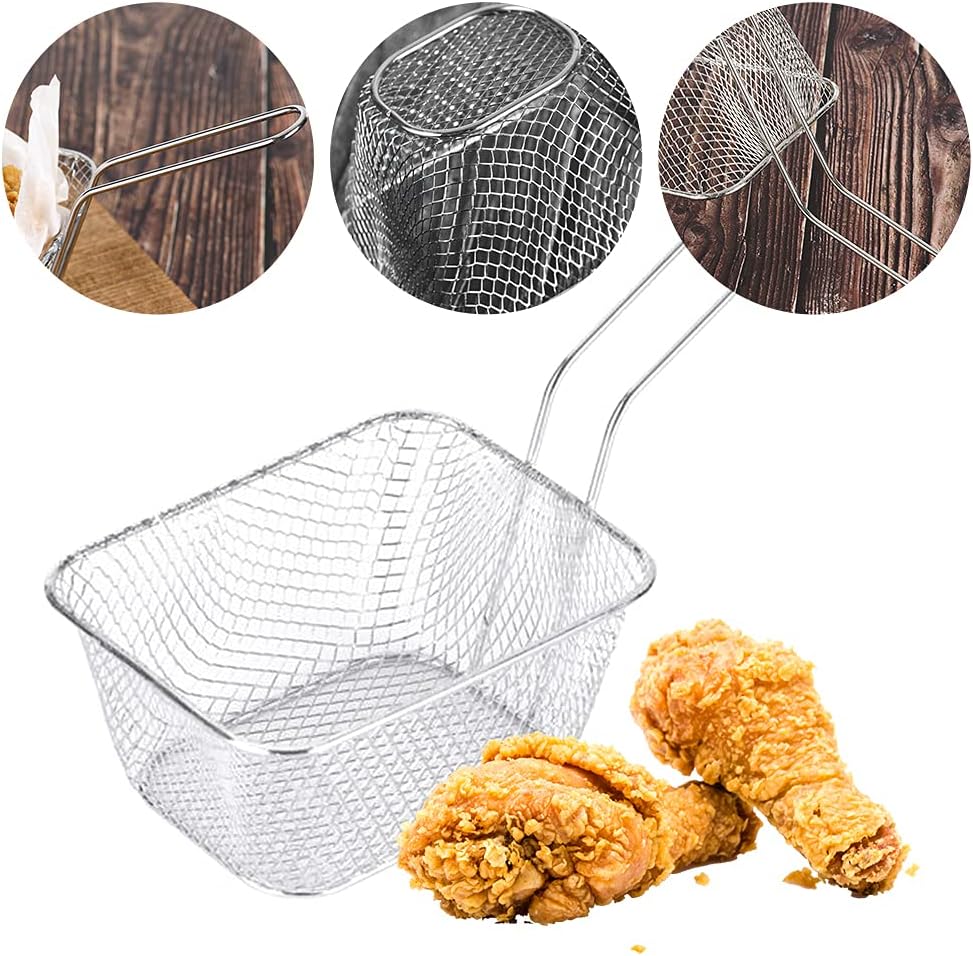 OLO14 Silver Keranjang Kentang Goreng L (14x10)