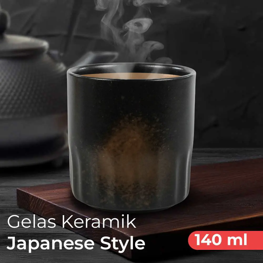 [PCGC027-B] RS321 Brown 140ml Gelas Cafe Keramik