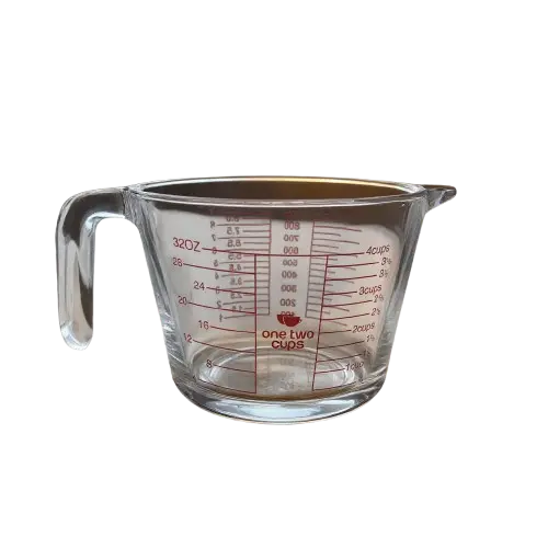GG18 1L Gelas Ukur Takaran Kaca Microwave Heating Glass Cup One Two Cups