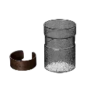 PG36 350ml Gelas Kaca Aesthetic Kopi Teh Japanese Wood Sleeve Glass Hammer