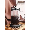 CT300 350ml Silver Black French Press Coffee Maker Pot 3 Layer Filter