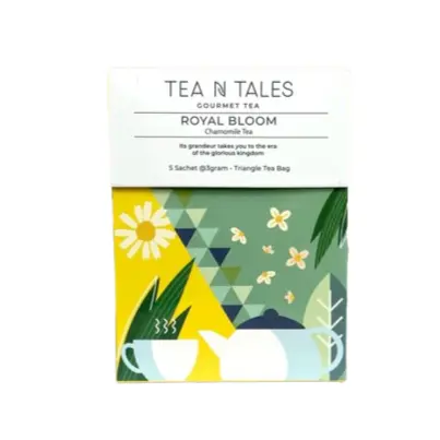 [BPT050] Tea N Tales Royal Bloom Gourmet Series Box | 5 Triangle Tea Bags @3g