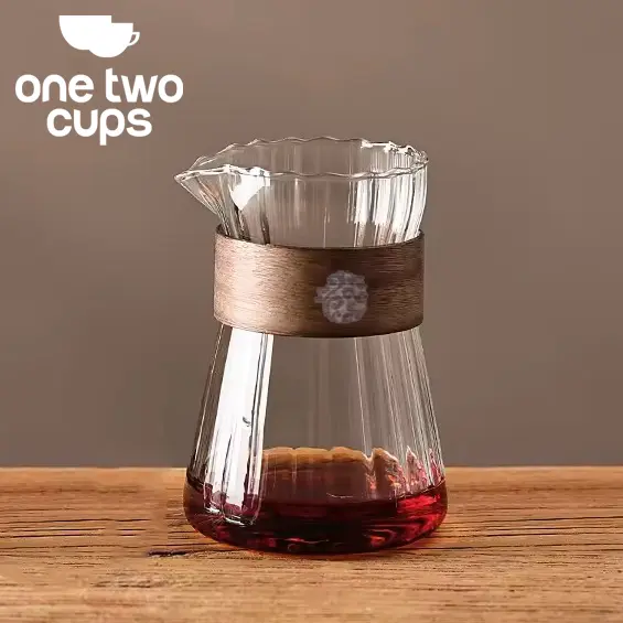 FM5ML2 Transparent 500ml Pour Over Coffee Server One Two Cups