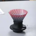 VD40R Black Rose Twirl V60 Coffee Dripper Manual Kaca 1-2 Cup One Two Cups
