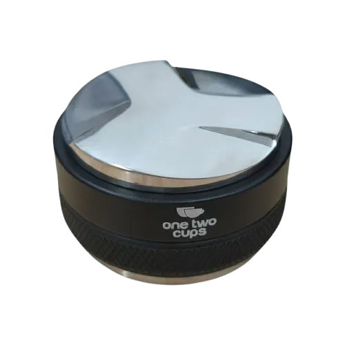 INU161 Macaron Black 58mm Distribution Tamper One Two Cups