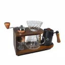 HS54 Brown Set Alat Pembuat Kopi Manual Brew Coffee Bean Grinder