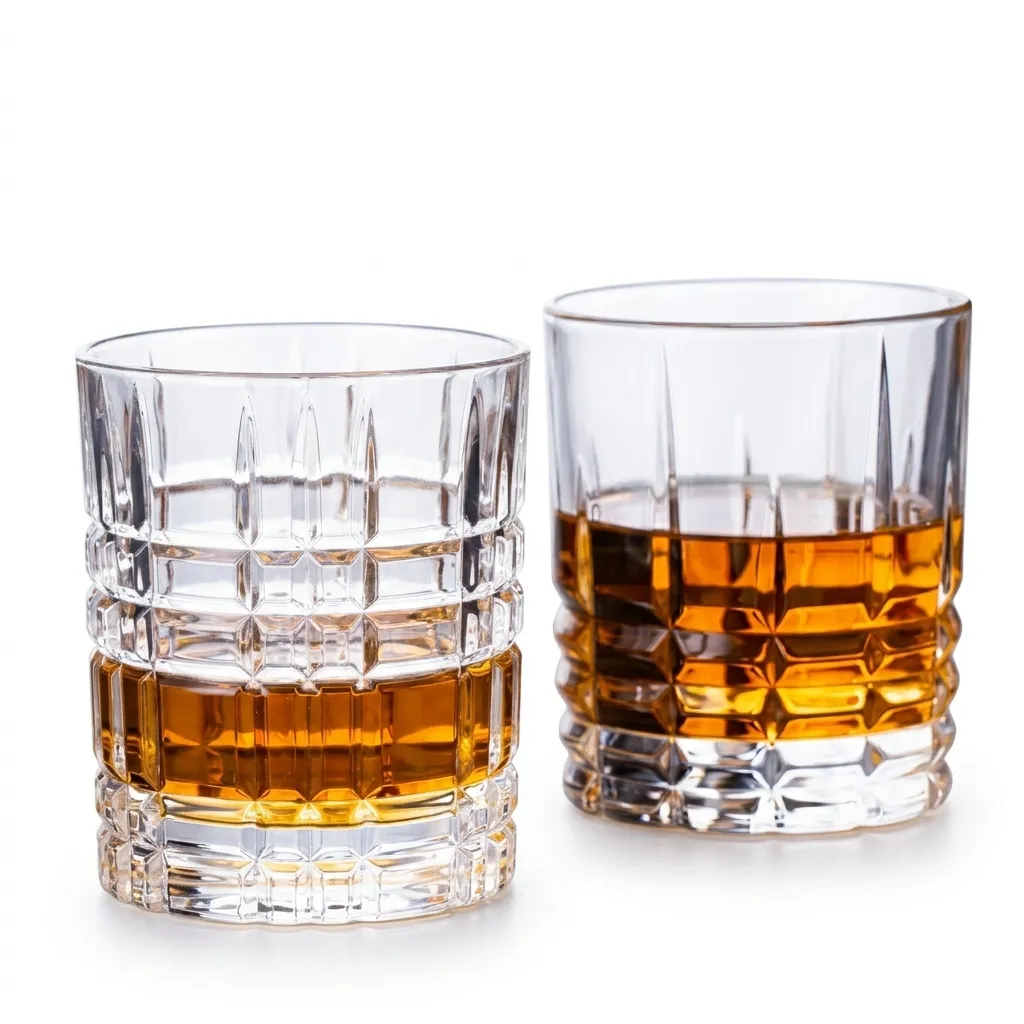 5421D Transparent 300ml Gelas Whisky Cocktail Crystal Diamond Rock Glass