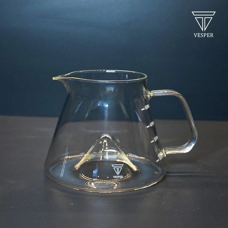 [PKSPO022-B] VV60 Transparant 500ml Coffe server Glass Flow Breaker