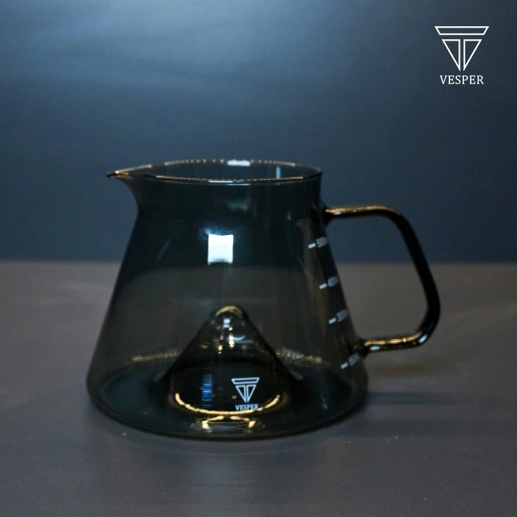 VV60 Hitam 500ml Coffe server Glass Flow Breaker