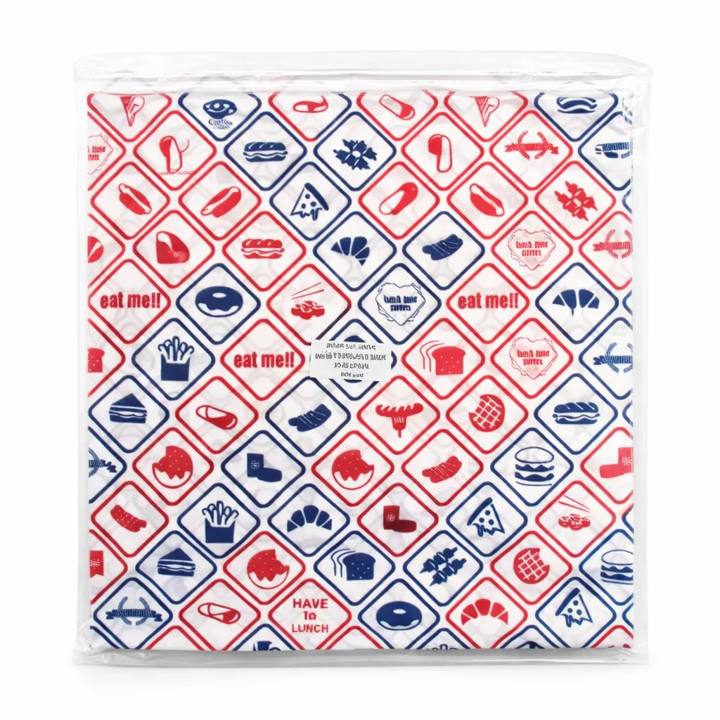 [KMAE005] Kertas Nasi Motif Red Blue 20x20