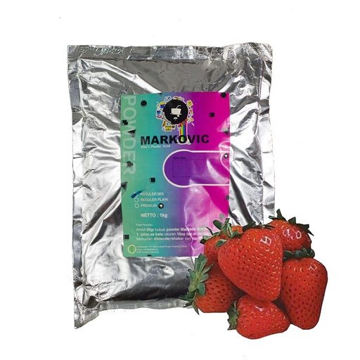 [ABPM02005] Bubuk Minuman Markovic Strawberry Plain