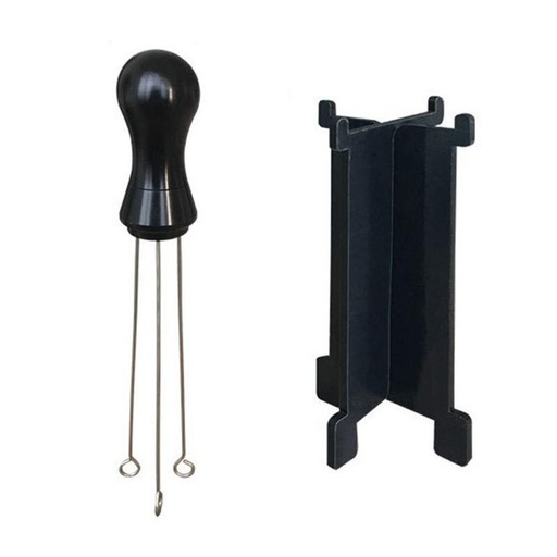 [APPKT01011] Dalinwell Tamper Jarum Kopi Espresso Needle Distributor Coffee Tamper with Holder - YXA046 - Black