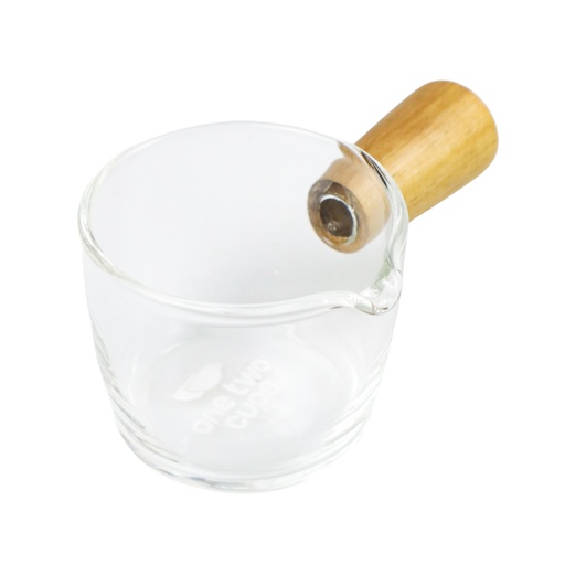 [ARF0101125] Drohoey 50ml Gelas Pitcher Espresso Shot Measuring Cup Handle Kayu