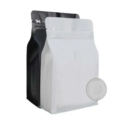 [APK01011] 250gr Kemasan Kopi Flat Bottom Valve Alumuminium Foil (12x20cm)
