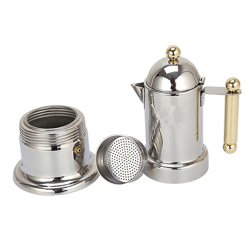 [ARF01028282] Moka Pot Italian Design KONTESSA T0020 Silver