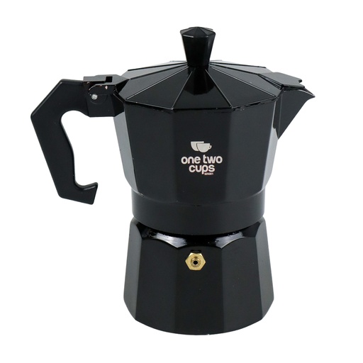 [MXHZ01BK] MX001 Moka Pot Octagon Hitam 150ml / 3 Cups