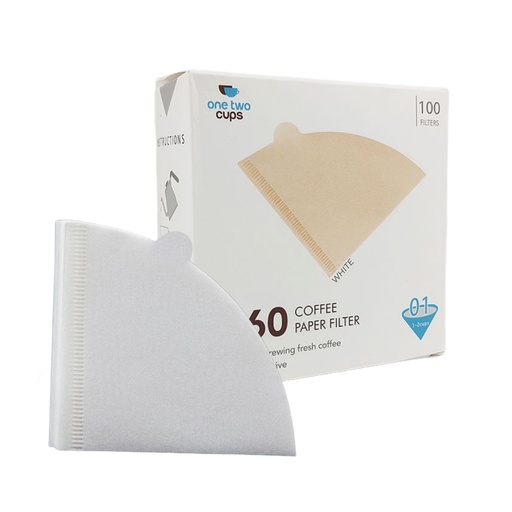 [APPKM01099] Paper Filter Bleach One Two Cups V60 Uk 1-2 Cup Isi 100 Pcs