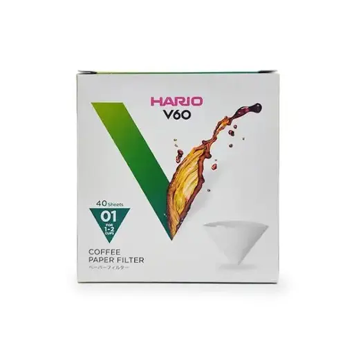 [4977642723214] 40 Pcs Paper Filter Coffee V60 01 Hario