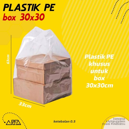 [APK01036] Plastik Kresek / Kantong Plastik PE Box 30x30