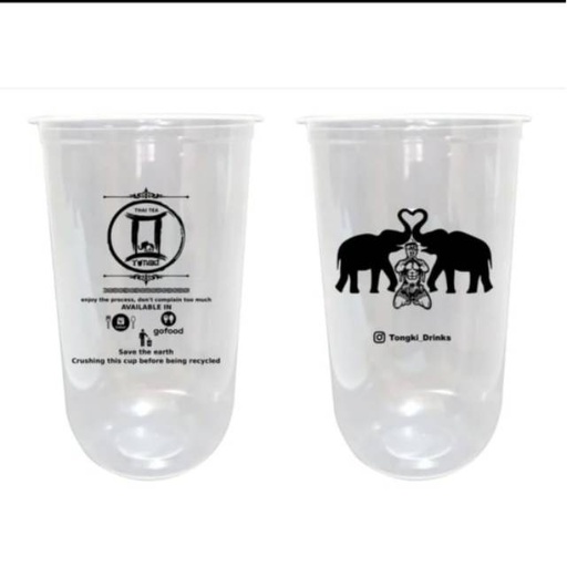 [ARF877] Sablon Gelas 16 oz oval isi 500