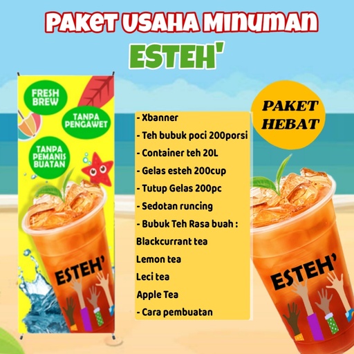 [APP01016] Paket Usaha Minuman Es Teh Hebat