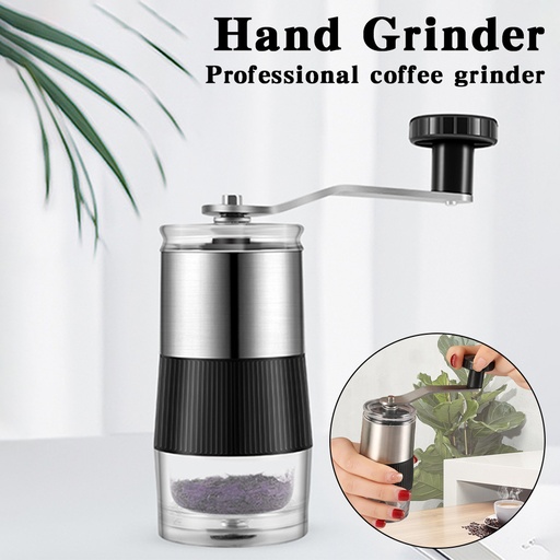 [APPKM0121101] HOGARD Alat Penggiling Kopi Manual Coffee Grinder Adjustable - HG-34 - Silver