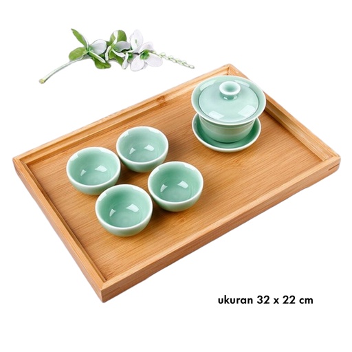 [7RHZP8WD] NL30 Nampan / Tray / Tatakan Gelas Chinese Bamboo