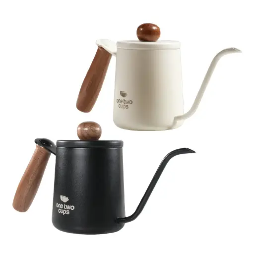 [APPKM0113902] One Two Cups OTC36 350ml Teko Kopi Leher Angsa Gooseneck Pour Over Kettle Black/White