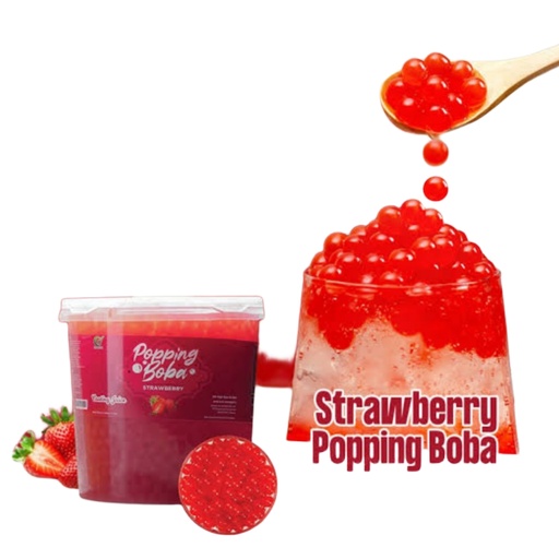 [ABT01073] Popping Boba Strawberry 1 Kg