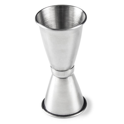 [7RHKHCSV] KM2 Silver One Two Cups Double Jigger Measuring Cup 20ml and 40ml