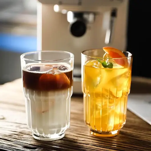 [ARFP0169] Gelas COCKTAIL GEEK Gelas Kaca Aesthetic Kopi Teh Vertical Stripe Glass 355ml