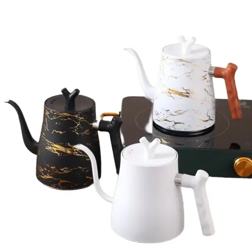 [APPKT02007] ELPINIS Teko Leher Angsa Gooseneck Pour Over Drip Kettle 