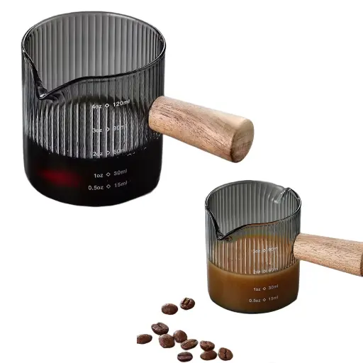KESOTO KS21 120ml Gelas Takar Kopi Espresso Shot Measuring Cup Double Spout