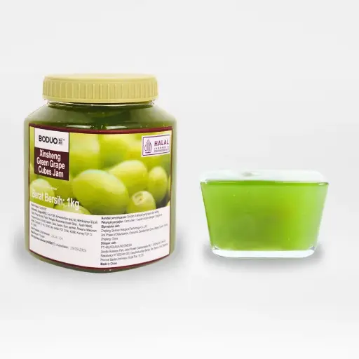 [130300167] Boduo Xinsheng Green Grape Cubes Jam 1kg