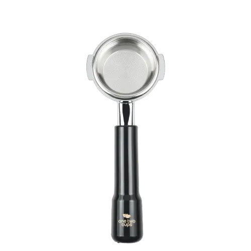 [7RHT2OBK] RJ8 Black 58mm 2 Ears Portafilter Bottomless Naked One Two Cups